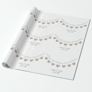 Papier Cadeau 13e anniversaire du mariage de dentelle