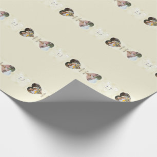 Papier Cadeau 13ème dentelle-comme 2 Photos Cadres de coeur