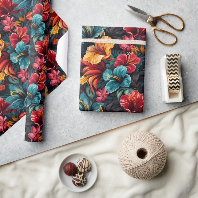 Papier Cadeau #15 Motif floral (Artisanat)