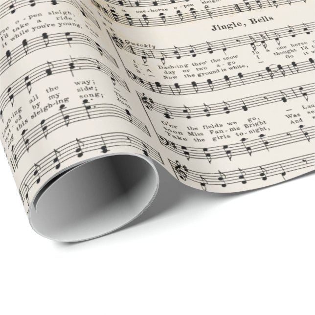 Papier Cadeau 1850 Jingle, cloches ! Découpage de l'enlèvement d (Coin rond)