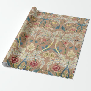 Papier Cadeau 1875 Broderie florale Vintage William Morris