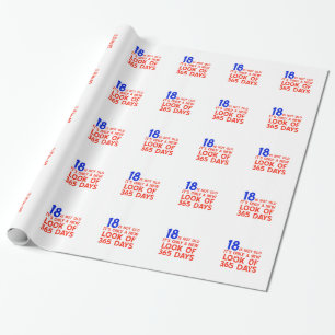 Papier Cadeau 18 ans Anniversaire design