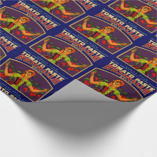 Papier Cadeau 1930s Rosinella sauce tomate peut étiquette no 2
