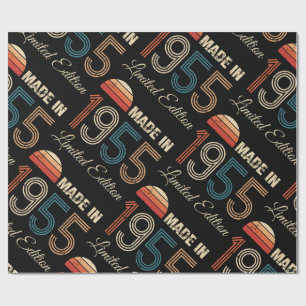 Papier Cadeau 1955 70e anniversaire Vintage