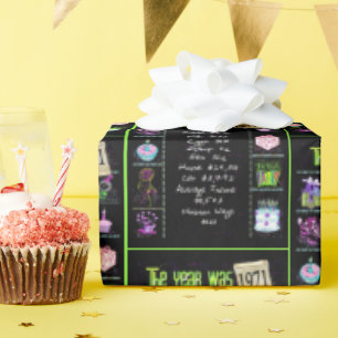 Papier Cadeau 1971 Année d'anniversaire Trivia