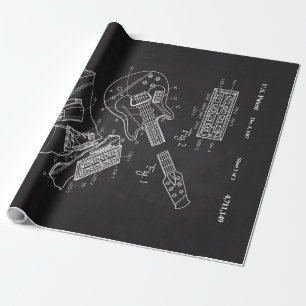 Papier Cadeau 1987 Guitare électrique-Unique Funny Music Lover C