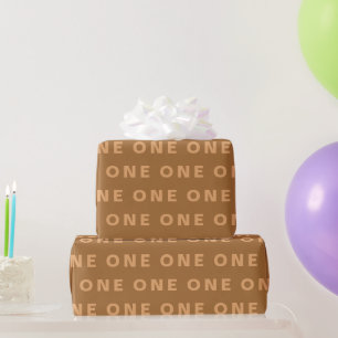 Papier Cadeau 1er Anniversaire Cute Terracotta Boho Baby shower 