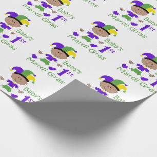 Papier Cadeau 1er Mardi Gras de bébé