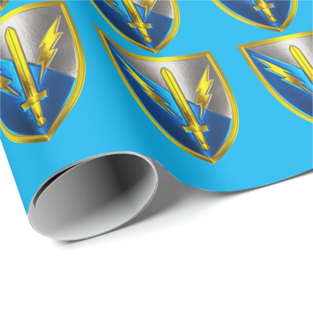 Papier Cadeau 201e Brigade de renseignement militaire expédition (Coin rond)