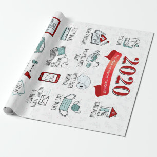 Papier Cadeau 2020 Quarantine Lockdown Activité Liste Noël