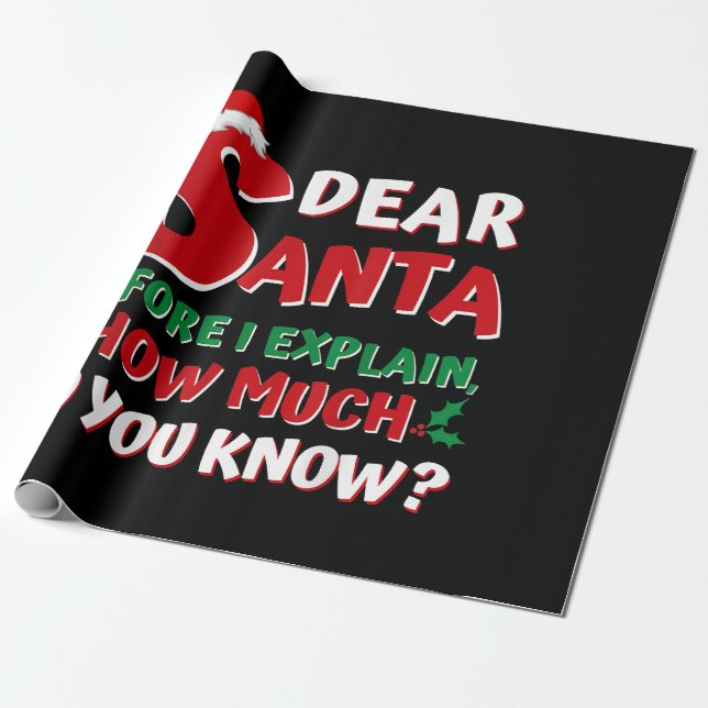 Papier Cadeau 2024 Fantastiques Chemises de Noël Enfants Adultes (Déroulé)