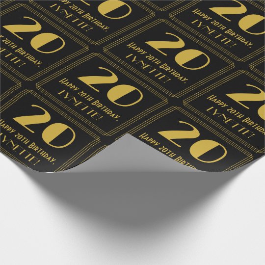 Papier Cadeau e Anniversaire Art Deco Inspire Nom Zazzle Fr Papier Cadeau e Anniversaire Art Deco Inspire Nom Zazzle Fr