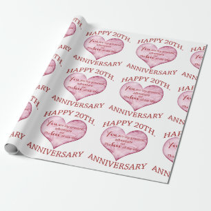 Papier Cadeau 20ème. Anniversaire
