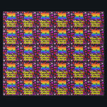 Papier Cadeau 21st Birthday: Loving Hearts Pattern, Rainbow # 21<br><div class="desc">This joyful and colorful birthday wrapping paper design features a large number “21” having a rainbow spectrum gradient inspired pattern. It also features the message “Happy 21st Birthday, ”, and a personalized name. The background features a pattern of heart shapes with colors like purple, red, and pink. Birthday themed wrapping...</div>