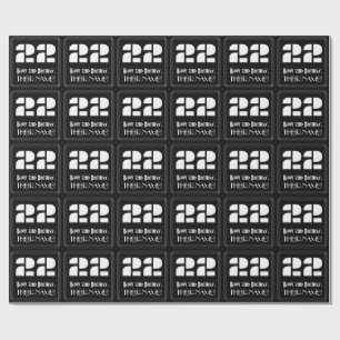 Papier Cadeau 22e anniversaire : Art Déco Inspiré Look "22" & No