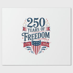 Papier Cadeau 250 Ans de Liberté 1776 2026 4 Juillet 250e Naissa