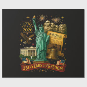 Papier Cadeau 250 ans de liberté américaine