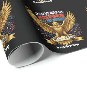 Papier Cadeau 250 Ans de Liberté et de Feux d'Artifice