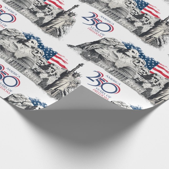 Papier Cadeau 250 years of Freedom USA Independence (Coin)
