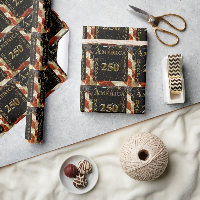 Papier Cadeau 250e anniversaire d'Amérique ! (Artisanat)