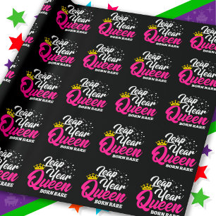 Papier Cadeau 29 fév Année bissextile Reine Jour bissextile Anni