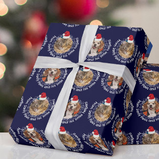 Papier Cadeau 2 Animaux - Photo Santy Paws Petits Aides Santa Ha