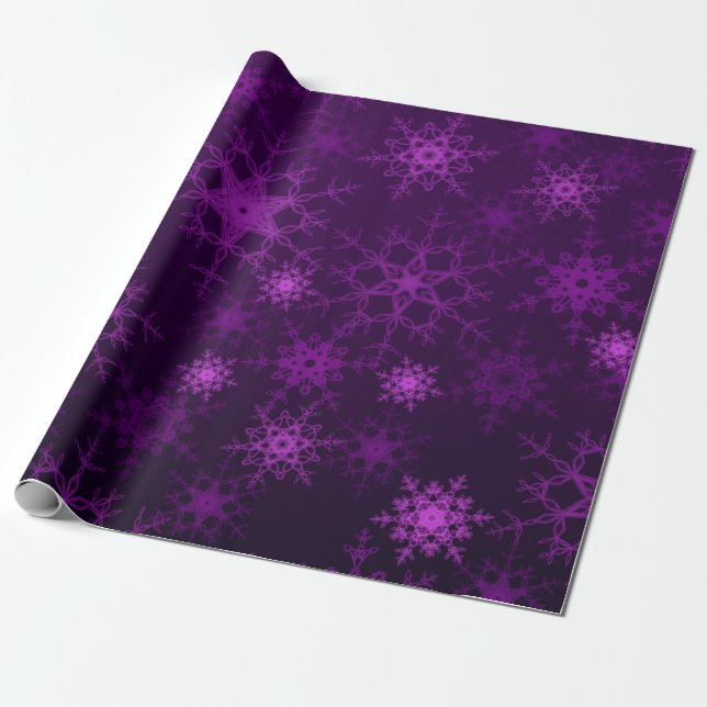 Papier Cadeau 2d illustration. Abstraits flocons de neige. Saint (Déroulé)