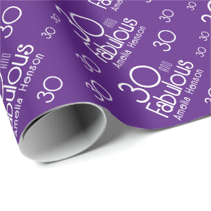Papier Cadeau 30 ans et fabuleux 30e anniversaire moderne