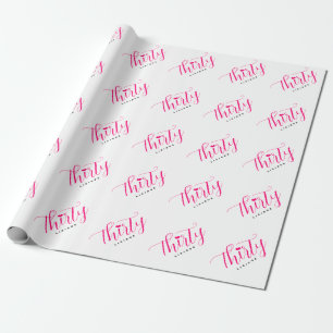 Papier Cadeau 30ème anniversaire Trente Trente Trente Trente Têt