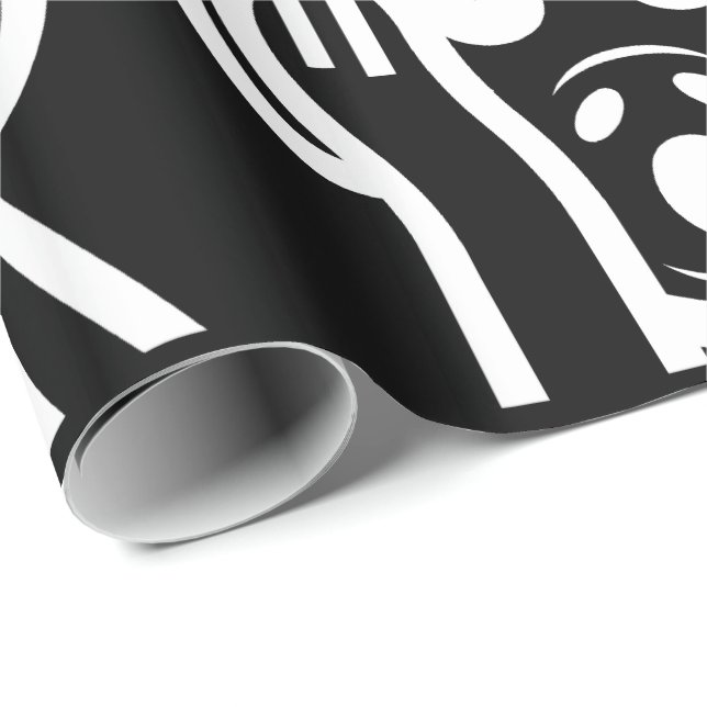 Papier Cadeau 3 Singes Sages Emoji (Coin rond)