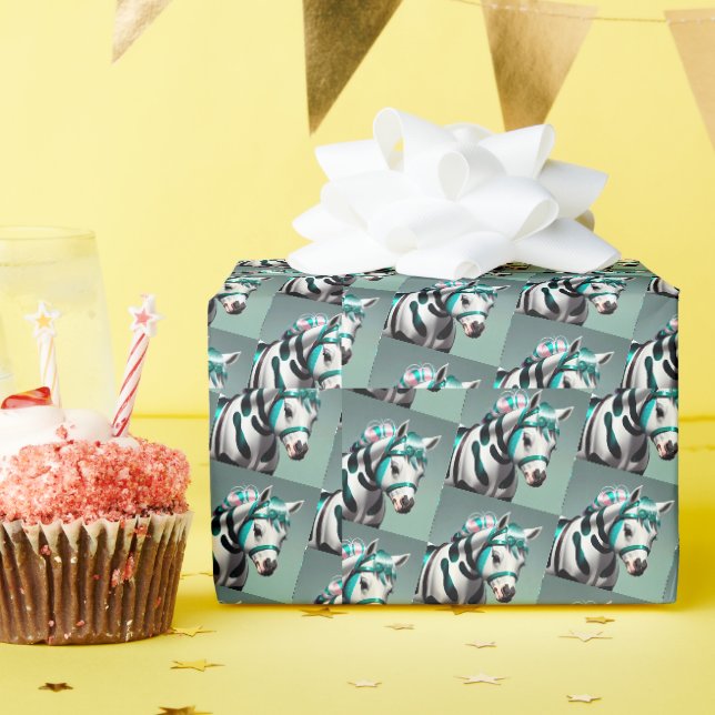 Papier Cadeau 3D Spirit Pony 7 (Fête d'anniversaire)