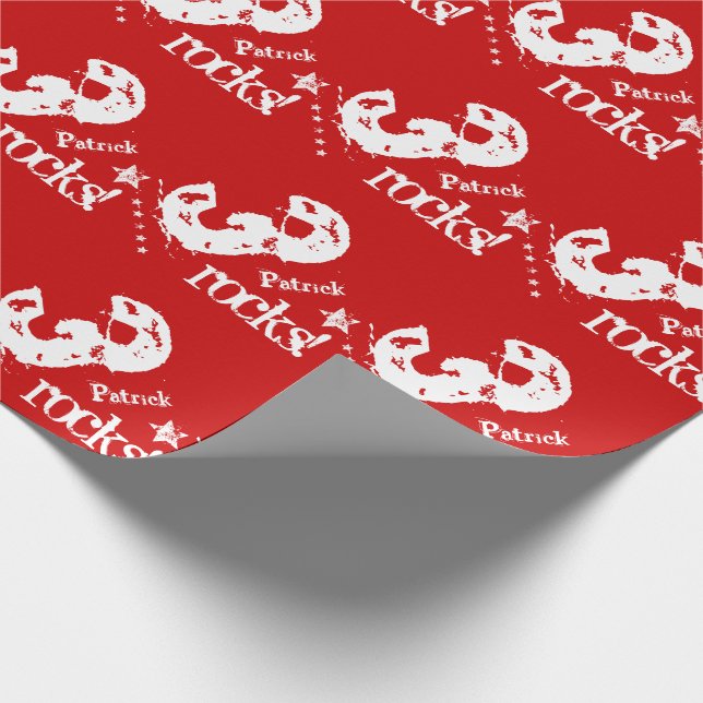 Papier Cadeau 3e Anniversaire de enfant Diagonal Design Grunge S (Coin)