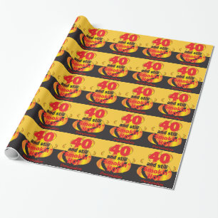 Papier Cadeau 40 et toujours anniversaire chaud de Smokin  