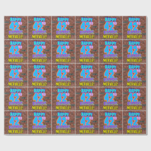 Papier Cadeau 42e anniversaire : Amusant, Graffiti urbain inspir