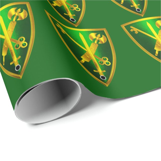 Papier Cadeau 42e brigade de la police militaire « Intégrité de  (Coin rond)