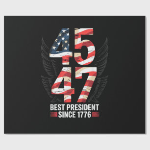 Papier Cadeau 45 47 Meilleur président depuis 1776 Patriotique