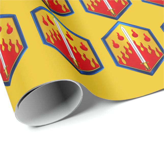 Papier Cadeau 48e brigade chimique « Prouvée au combat » (Coin rond)