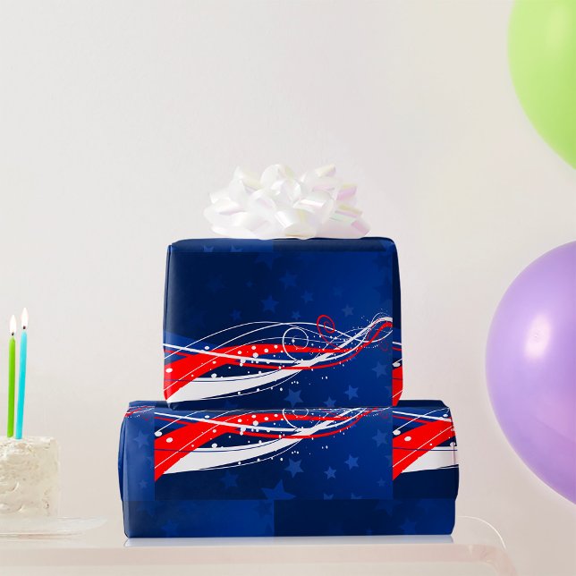Papier Cadeau 4 Juillet Abstrait (Créateur téléchargé)