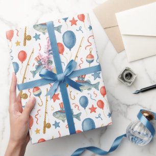 Papier Cadeau 4 juillet Fête de l'Indépendance pour les amateurs