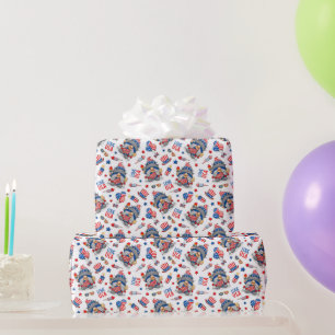 Papier Cadeau 4 juillet Mme Gnome Indépendance d'Amérique