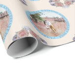 Papier Cadeau 4e anniversaire du Mariage Photo florale personnal<br><div class="desc">Si vous cherchez des roses et des pivoines qui vous encadrent avec une belle photo et une assiette pour votre emballage de 4e anniversaire, vous êtes au bon endroit. Votre photo personnelle avec la police de médaillon l'encerclant et des roses et des pivoines encadrant les coins. Quelle belle surprise de...</div>