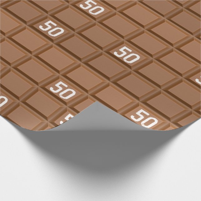 Papier Cadeau 50e Anniversaire Chocolate Bar (Coin)