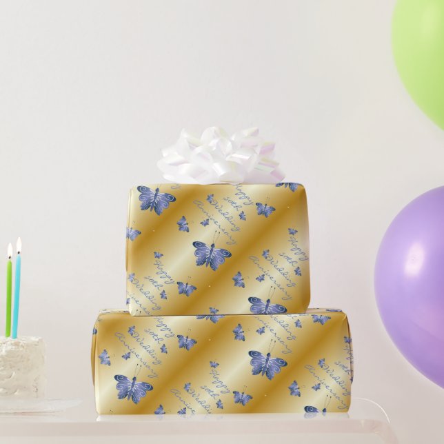 Papier Cadeau 50e anniversaire de mariage (Cadeaux de fête)