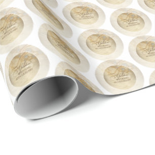 Papier Cadeau 50e anniversaire du Mariage Perles et dentelle