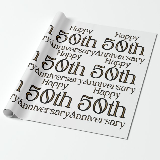 Papier Cadeau 50e Anniversary (Déroulé)