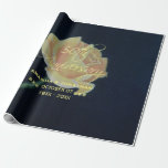 Papier Cadeau 50e Rose du cinquantième anniversaire de Mariage d<br><div class="desc">Célébration du 50e anniversaire du mariage pour la rose jaune.</div>