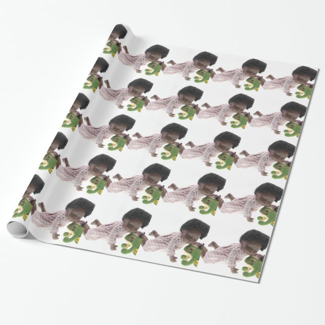 Papier Cadeau 519 Sasha Cara Black Baby (Déroulé)