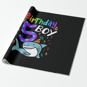 Papier Cadeau 5e anniversaire Cinq ans, Cadeaux de requin