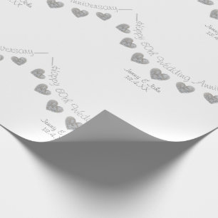 Papier Cadeau 60e anniversaire de l'mariage Diamond