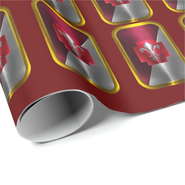 Papier Cadeau 62e Brigade Médicale "Fière et ferme" (Coin rond)